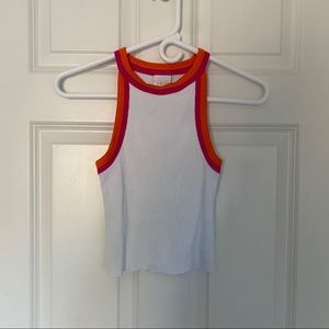 Cropped White Tank Top